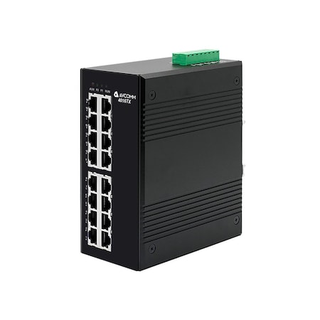 16-Port Industrial Unmanaged Ethernet Switch